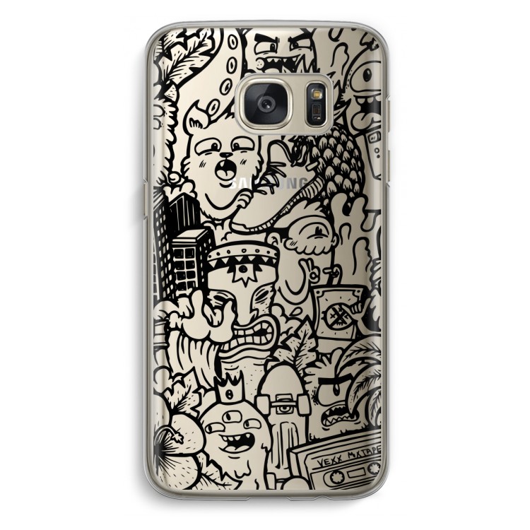 Vexx Black Mixtape: Samsung Galaxy S7 Transparant Hoesje