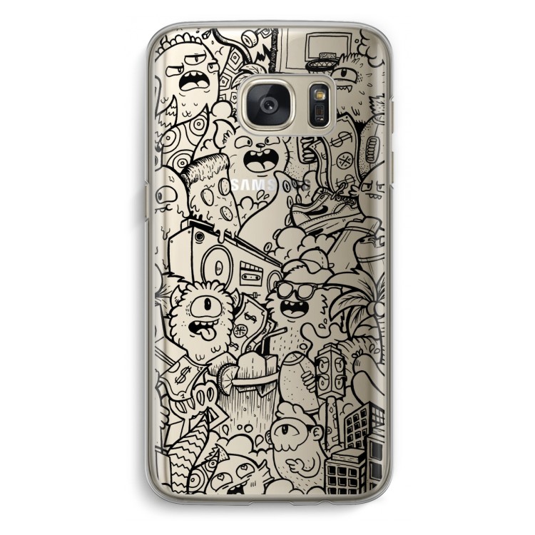 Vexx Black City : Samsung Galaxy S7 Transparant Hoesje