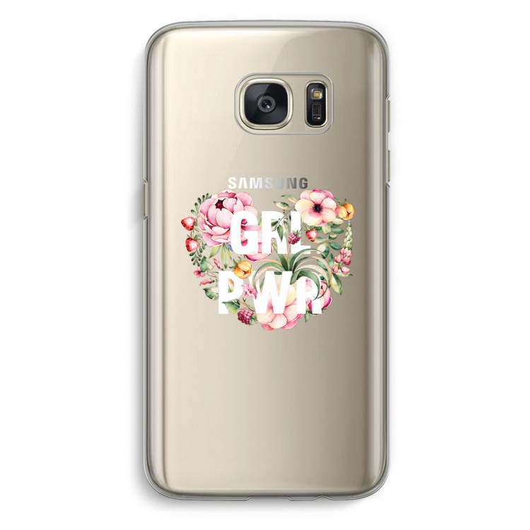GRL PWR Flower: Samsung Galaxy S7 Transparant Hoesje