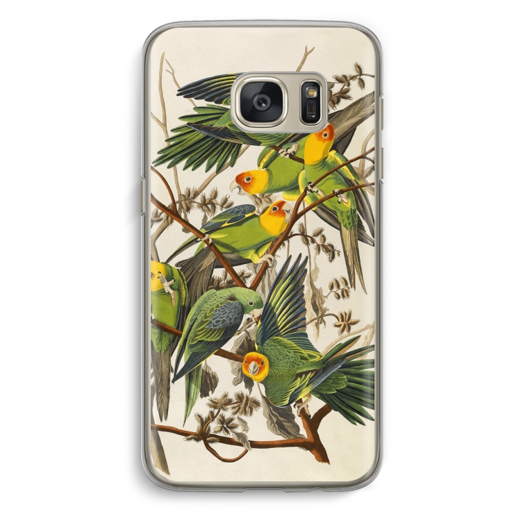 Carolinaparkiet: Samsung Galaxy S7 Transparant Hoesje