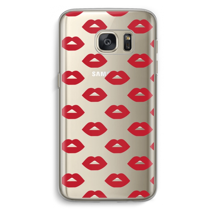 Lips: Samsung Galaxy S7 Transparant Hoesje