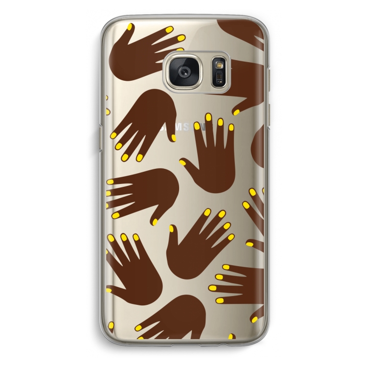 Hands dark: Samsung Galaxy S7 Transparant Hoesje
