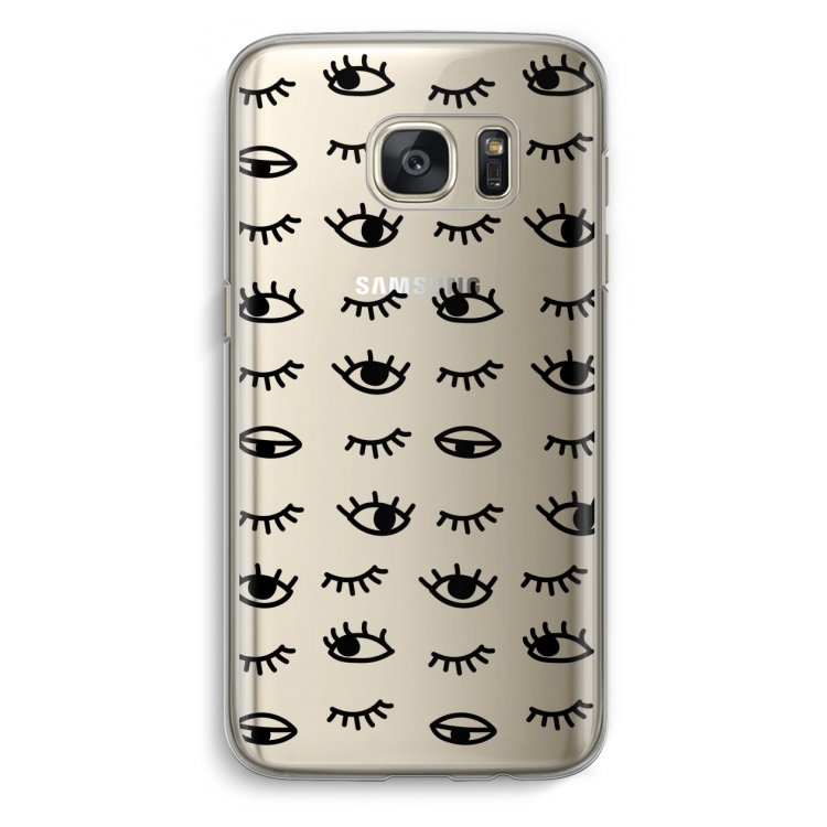 Eye pattern #2: Samsung Galaxy S7 Transparant Hoesje