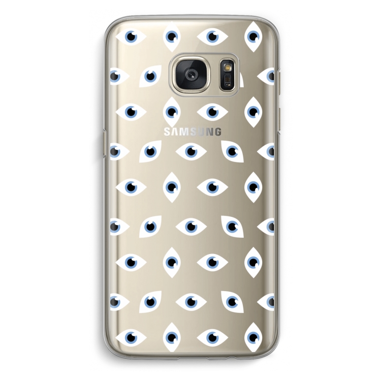 Eyes pattern: Samsung Galaxy S7 Transparant Hoesje
