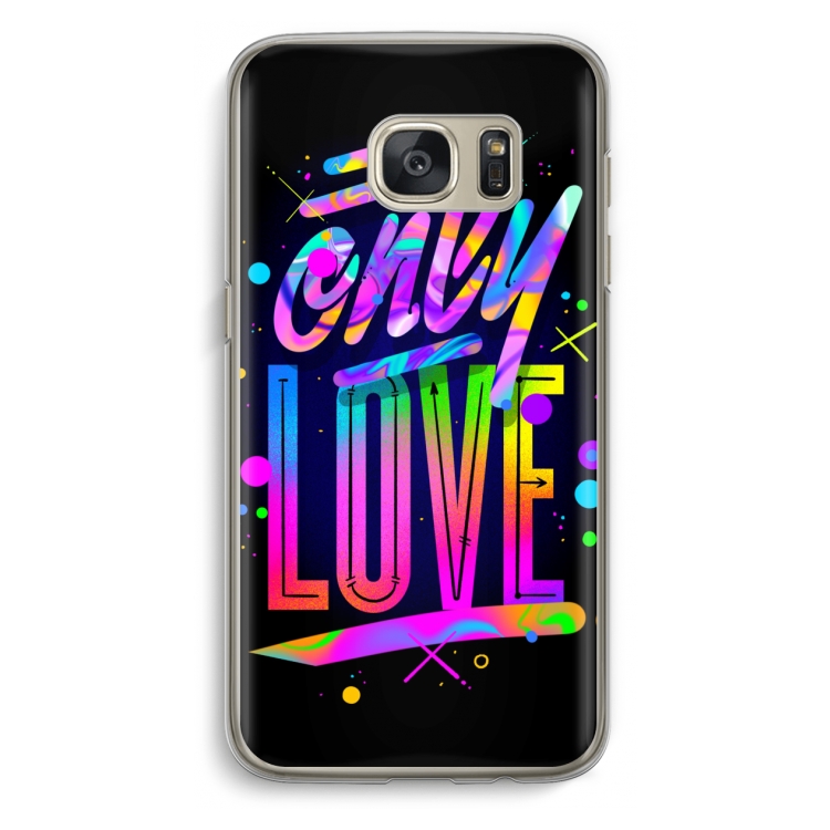 Only Love: Samsung Galaxy S7 Transparant Hoesje