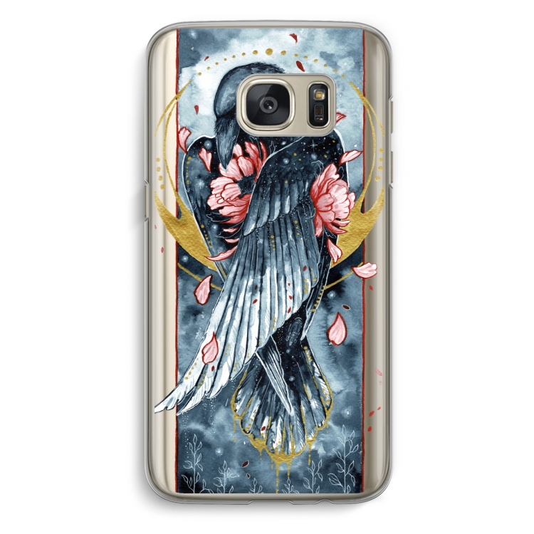 Golden Raven: Samsung Galaxy S7 Transparant Hoesje
