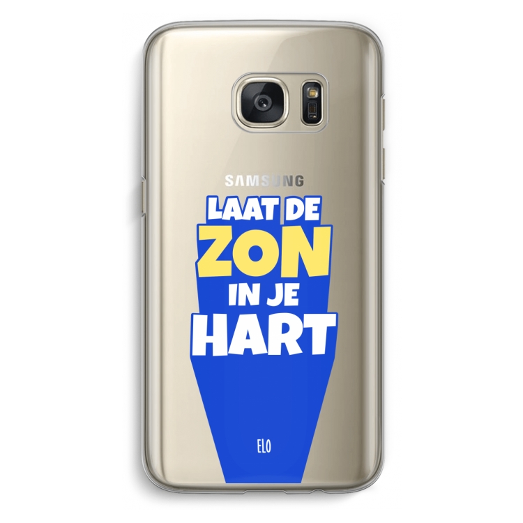 Laat de zon in je hart: Samsung Galaxy S7 Transparant Hoesje
