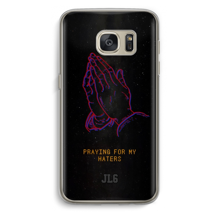 Praying For My Haters: Samsung Galaxy S7 Transparant Hoesje