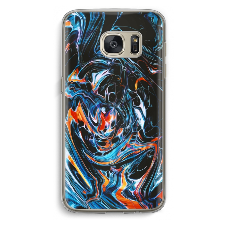 Black Unicorn: Samsung Galaxy S7 Transparant Hoesje