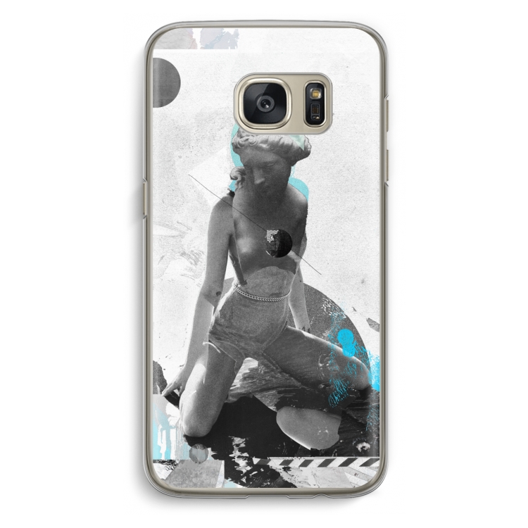 I will not feel a thing: Samsung Galaxy S7 Transparant Hoesje