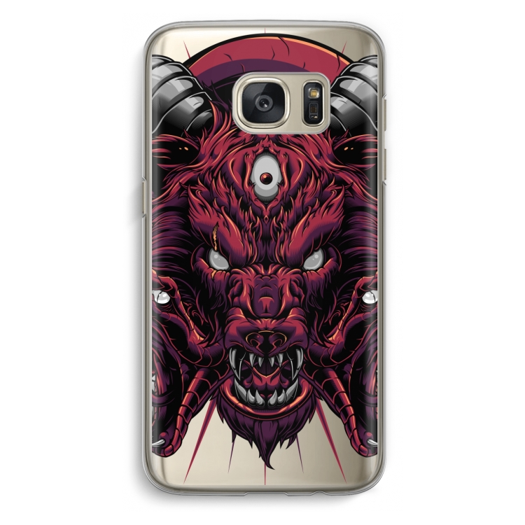 Hell Hound and Serpents: Samsung Galaxy S7 Transparant Hoesje