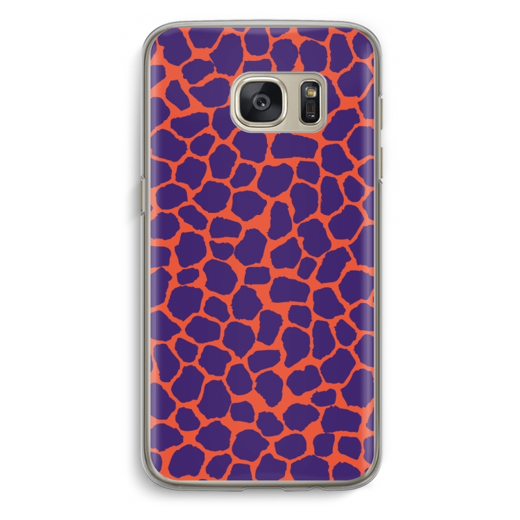 Purple Giraffe: Samsung Galaxy S7 Transparant Hoesje