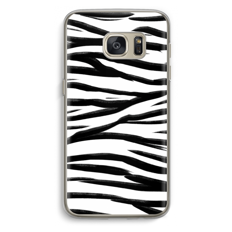 Zebra pattern: Samsung Galaxy S7 Transparant Hoesje