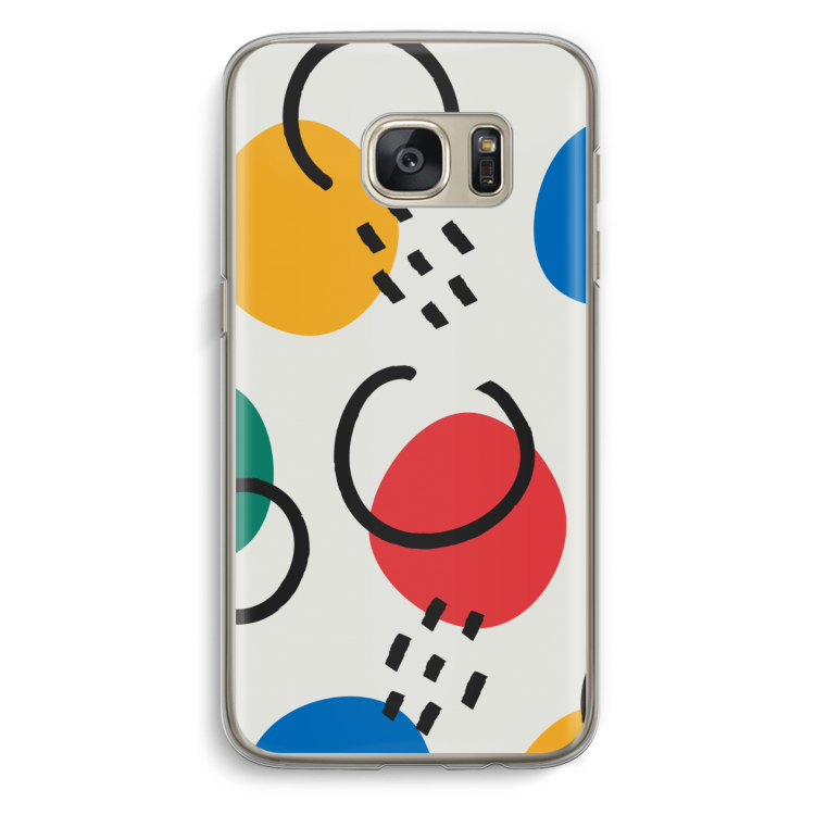 Illustratieve pop 3: Samsung Galaxy S7 Transparant Hoesje