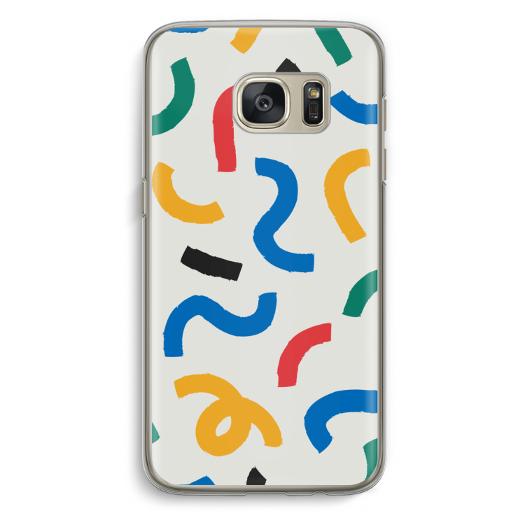 Illustratieve pop 2: Samsung Galaxy S7 Transparant Hoesje