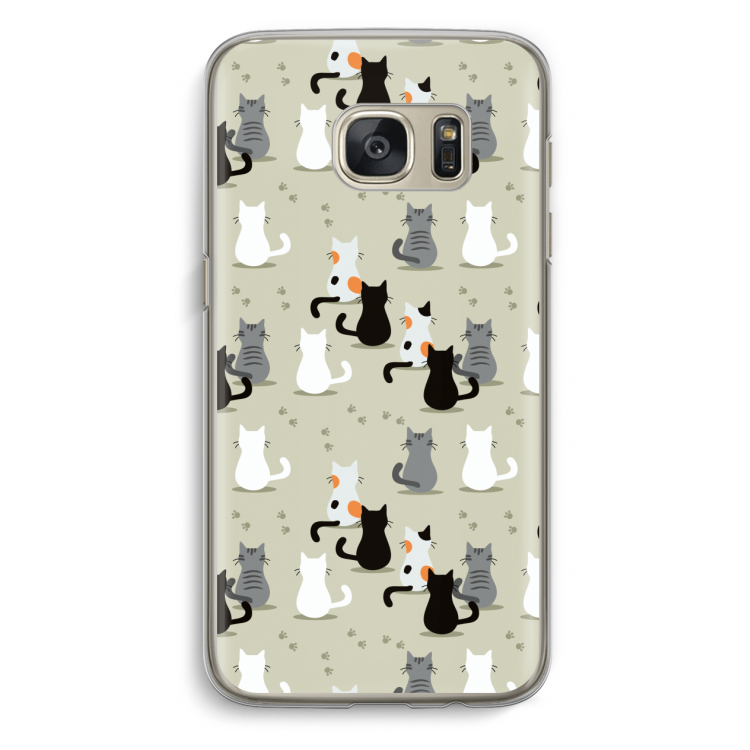 Katten: Samsung Galaxy S7 Transparant Hoesje