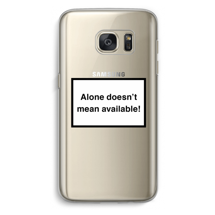 Alone: Samsung Galaxy S7 Transparant Hoesje