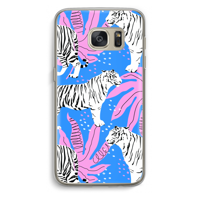 Tijger: Samsung Galaxy S7 Transparant Hoesje