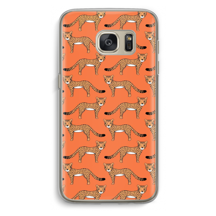 Cheetah: Samsung Galaxy S7 Transparant Hoesje