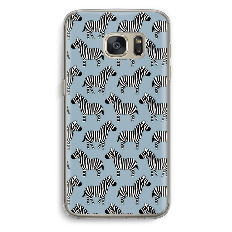 Zebra: Samsung Galaxy S7 Transparant Hoesje