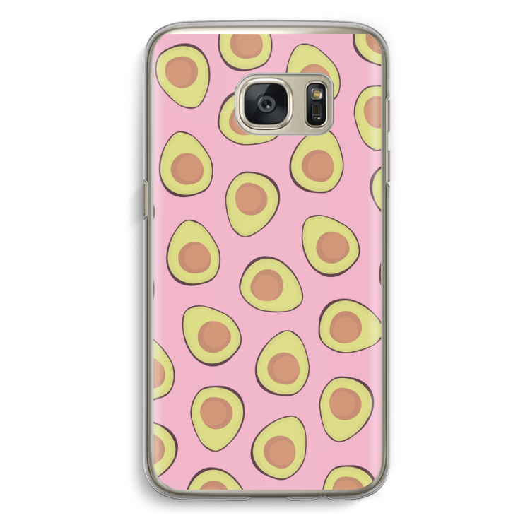Dancing avocados: Samsung Galaxy S7 Transparant Hoesje