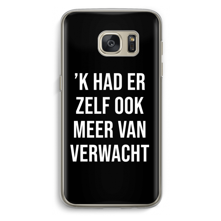 Meer verwacht - Zwart: Samsung Galaxy S7 Transparant Hoesje