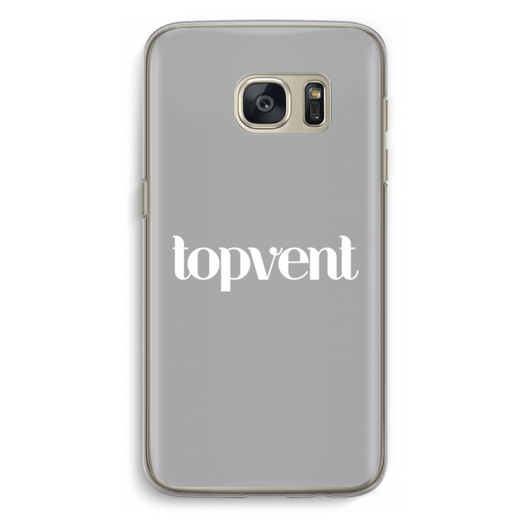Topvent Grijs Wit: Samsung Galaxy S7 Transparant Hoesje