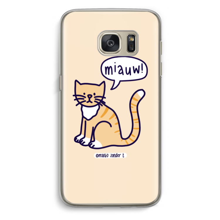 Miauw: Samsung Galaxy S7 Transparant Hoesje