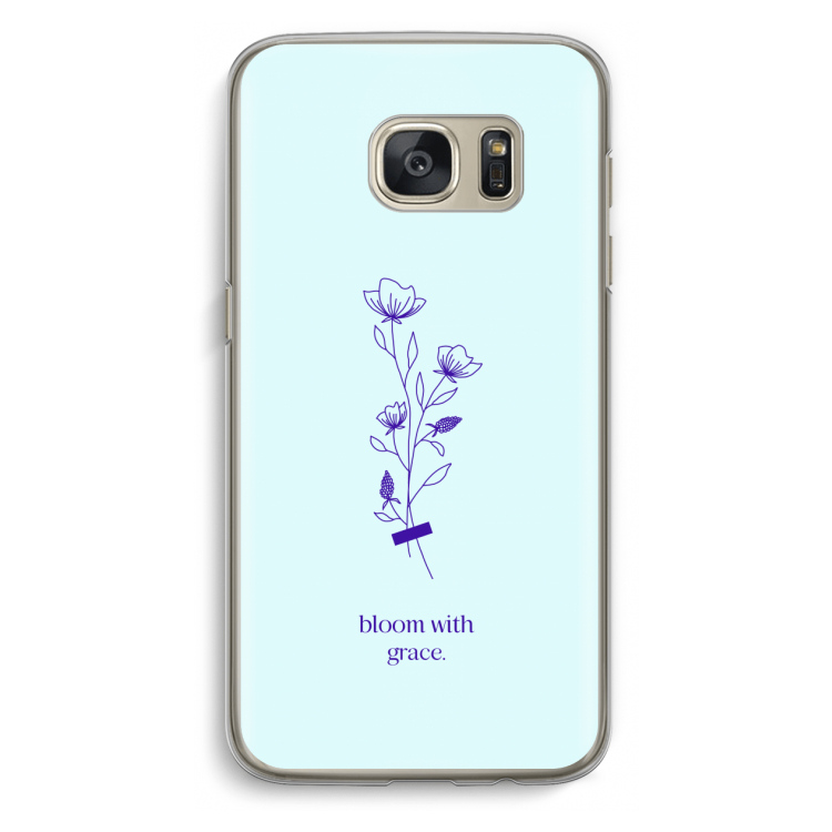 Bloom with grace: Samsung Galaxy S7 Transparant Hoesje