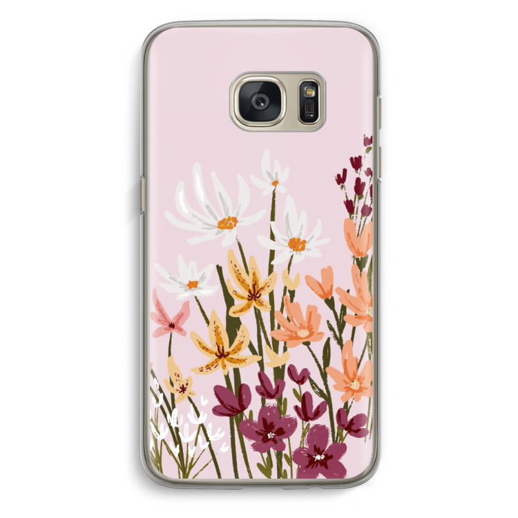 Painted wildflowers: Samsung Galaxy S7 Transparant Hoesje
