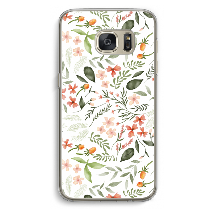Sweet little flowers: Samsung Galaxy S7 Transparant Hoesje