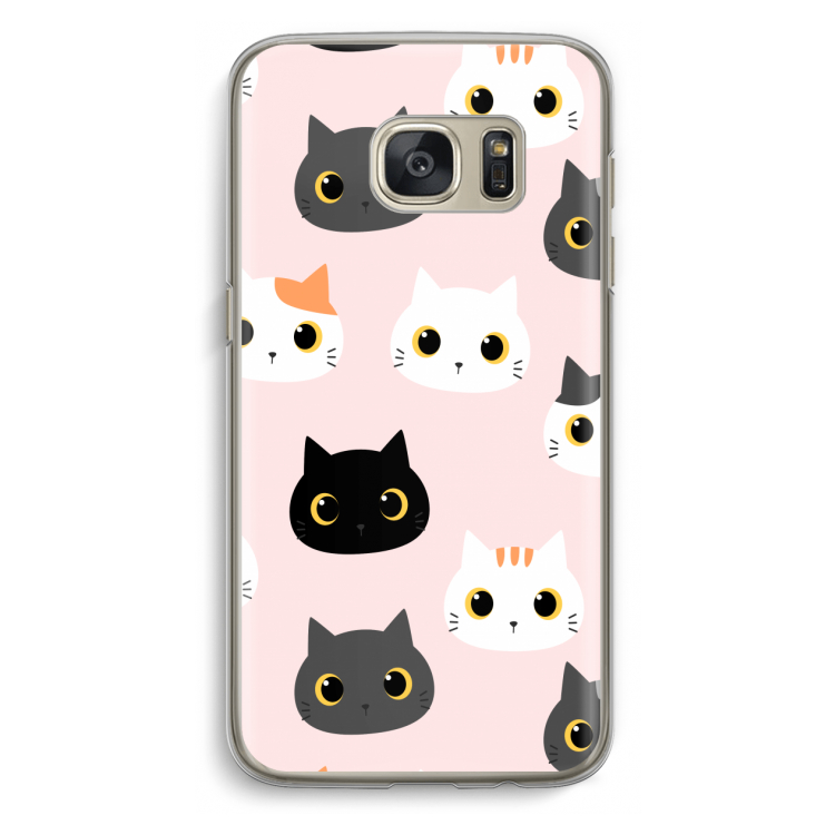 Katten: Samsung Galaxy S7 Transparant Hoesje