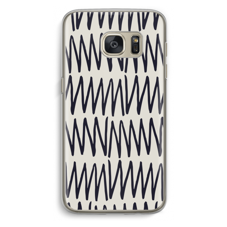 Marrakech Zigzag: Samsung Galaxy S7 Transparant Hoesje