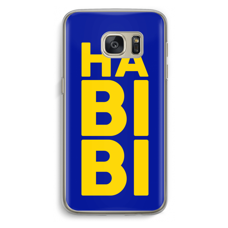 Habibi Blue: Samsung Galaxy S7 Transparant Hoesje