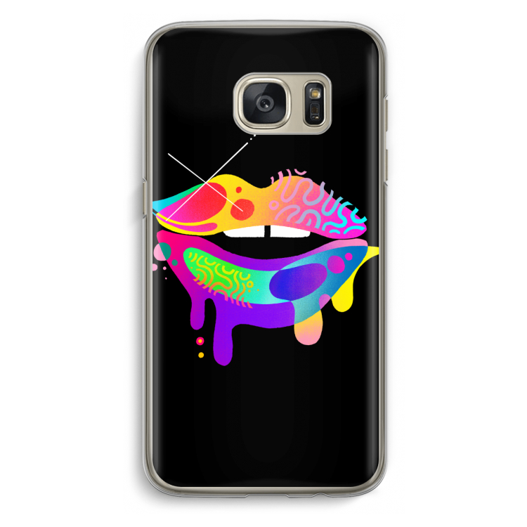 Lip Palette: Samsung Galaxy S7 Transparant Hoesje