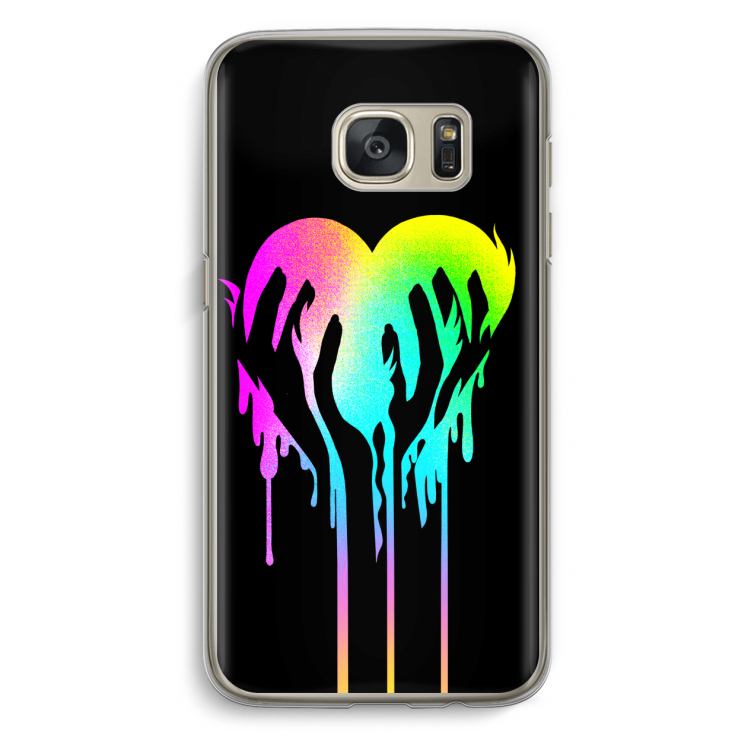 Hold My Heart: Samsung Galaxy S7 Transparant Hoesje