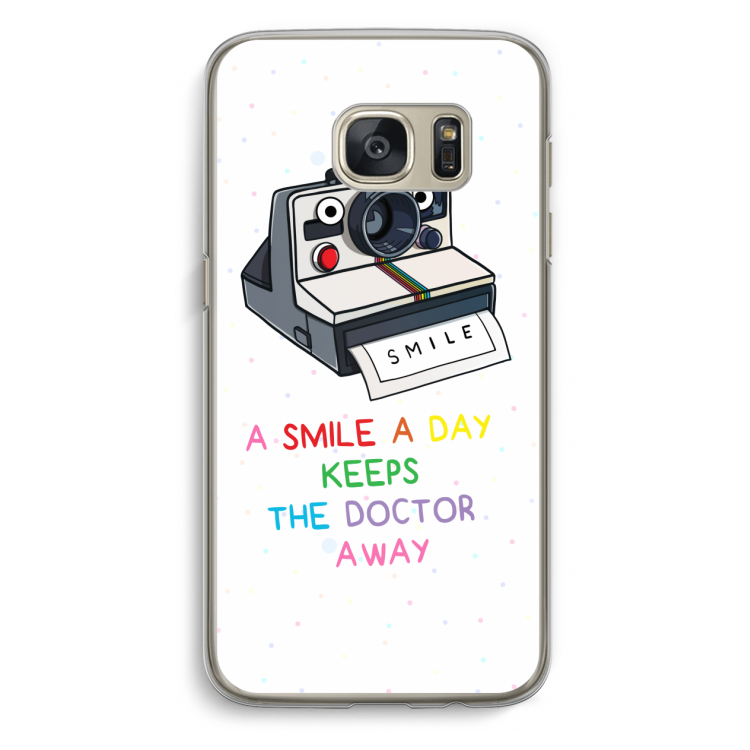 Smile: Samsung Galaxy S7 Transparant Hoesje