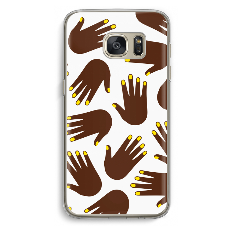 Hands dark: Samsung Galaxy S7 Transparant Hoesje