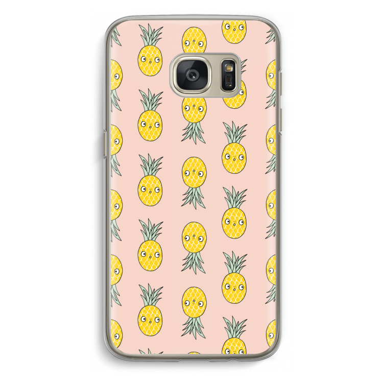 Ananas: Samsung Galaxy S7 Transparant Hoesje