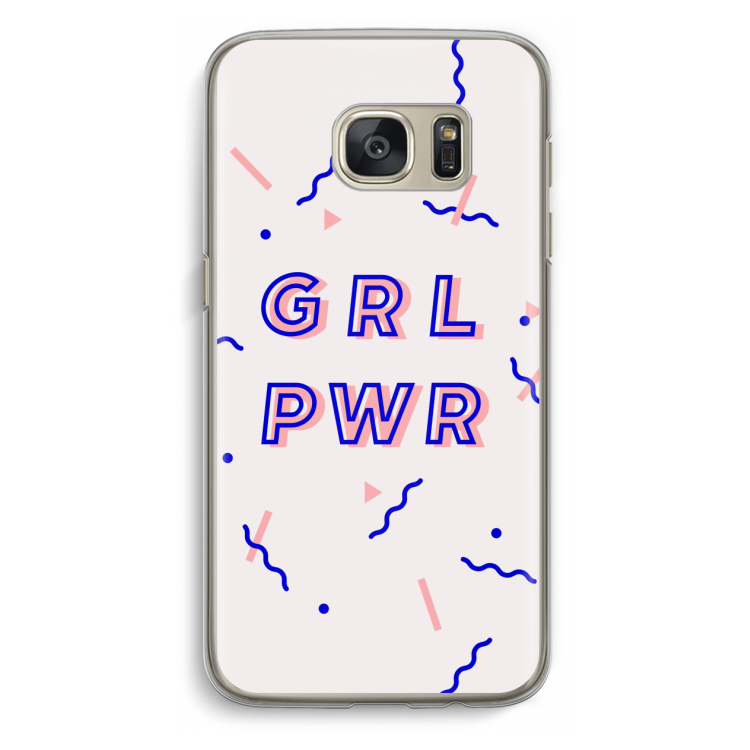 GRL PWR: Samsung Galaxy S7 Transparant Hoesje