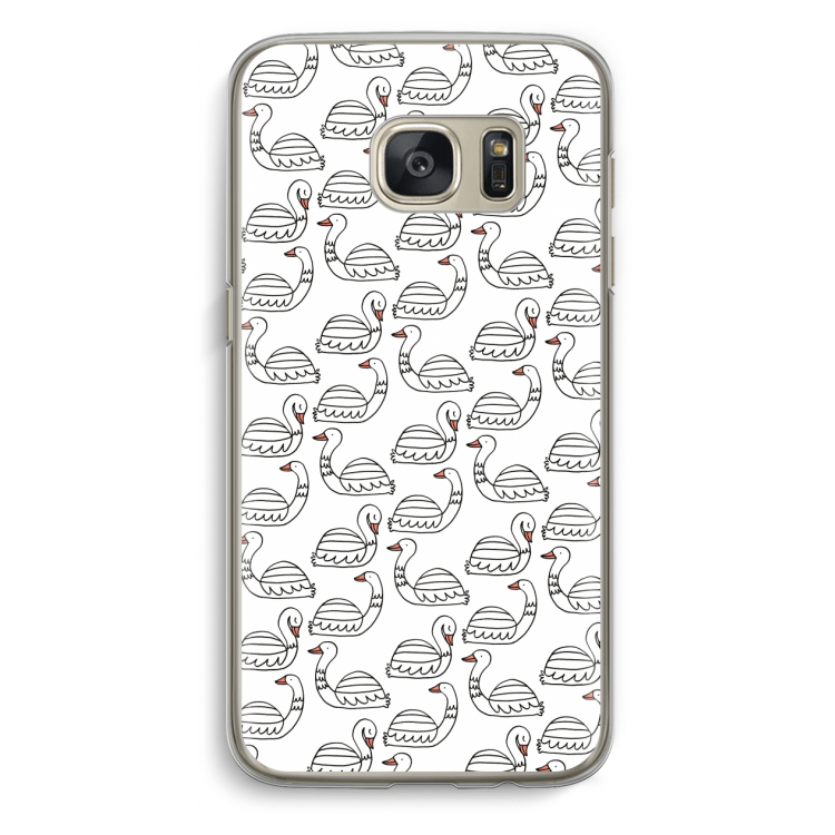 Zwanen: Samsung Galaxy S7 Transparant Hoesje