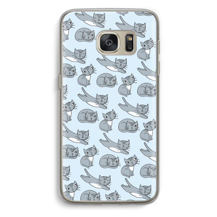 Poezen: Samsung Galaxy S7 Transparant Hoesje