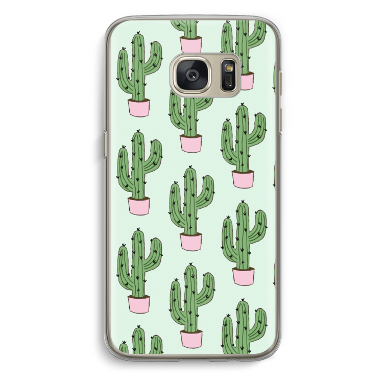 Cactus Lover: Samsung Galaxy S7 Transparant Hoesje