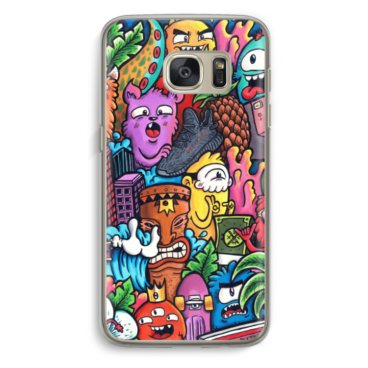 Vexx Mixtape: Samsung Galaxy S7 Transparant Hoesje