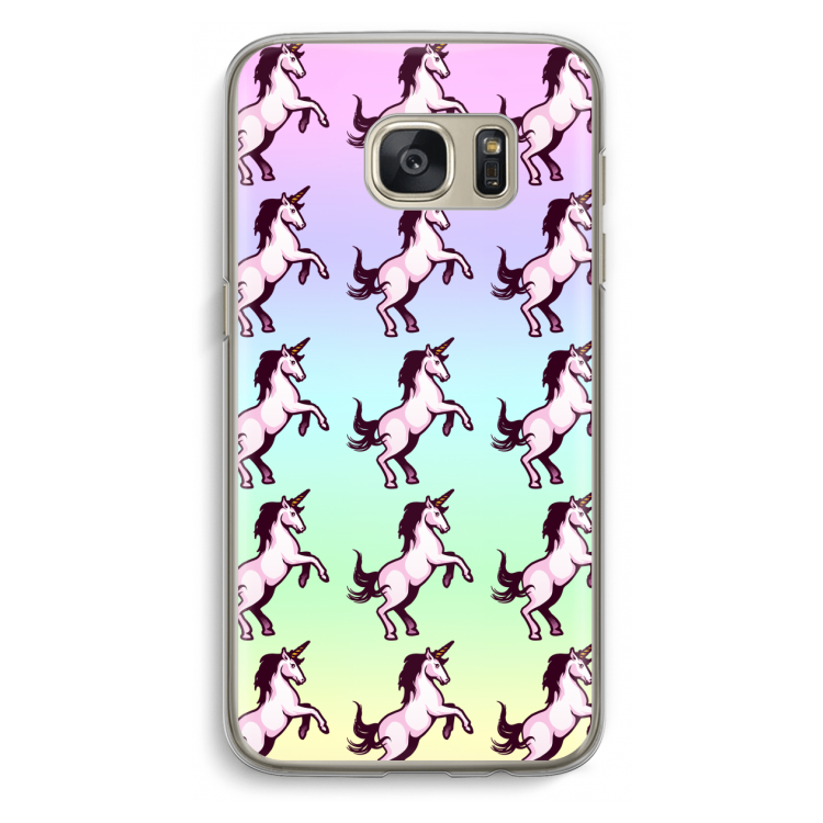 Musketon Unicorn: Samsung Galaxy S7 Transparant Hoesje