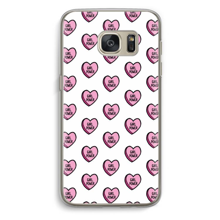 GIRL POWER: Samsung Galaxy S7 Transparant Hoesje