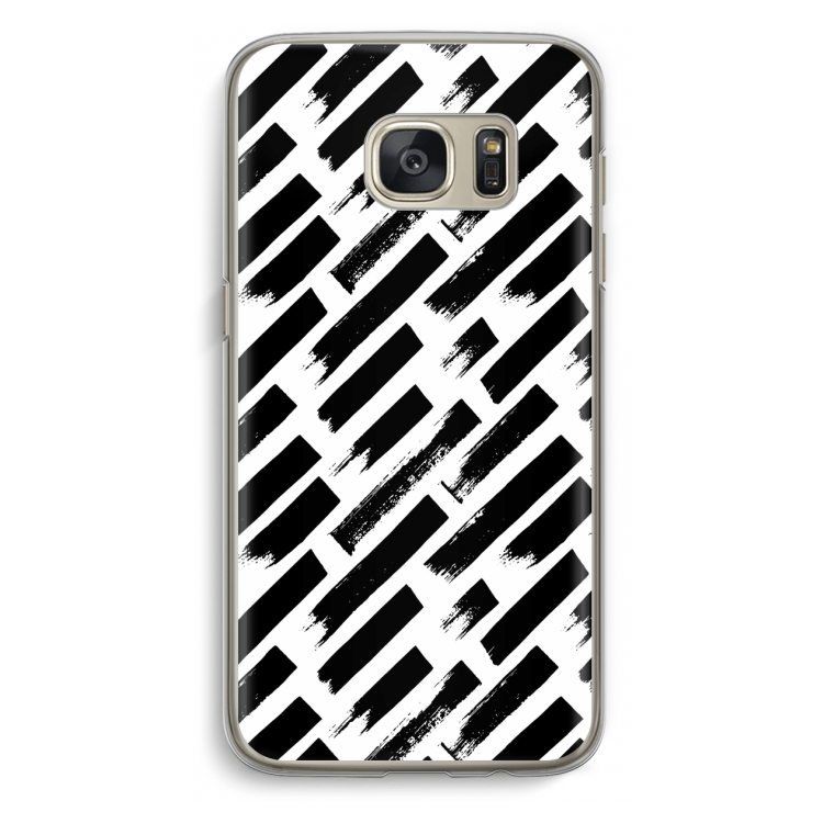 Zwarte vegen: Samsung Galaxy S7 Transparant Hoesje