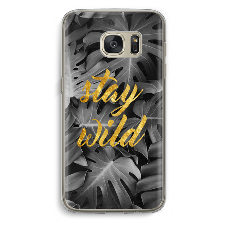 Stay wild: Samsung Galaxy S7 Transparant Hoesje