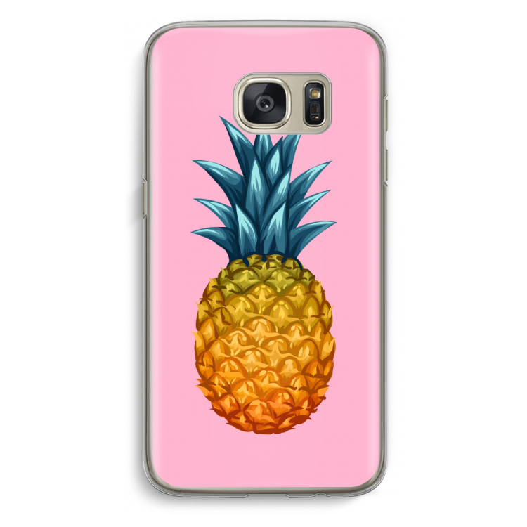 Grote ananas: Samsung Galaxy S7 Transparant Hoesje