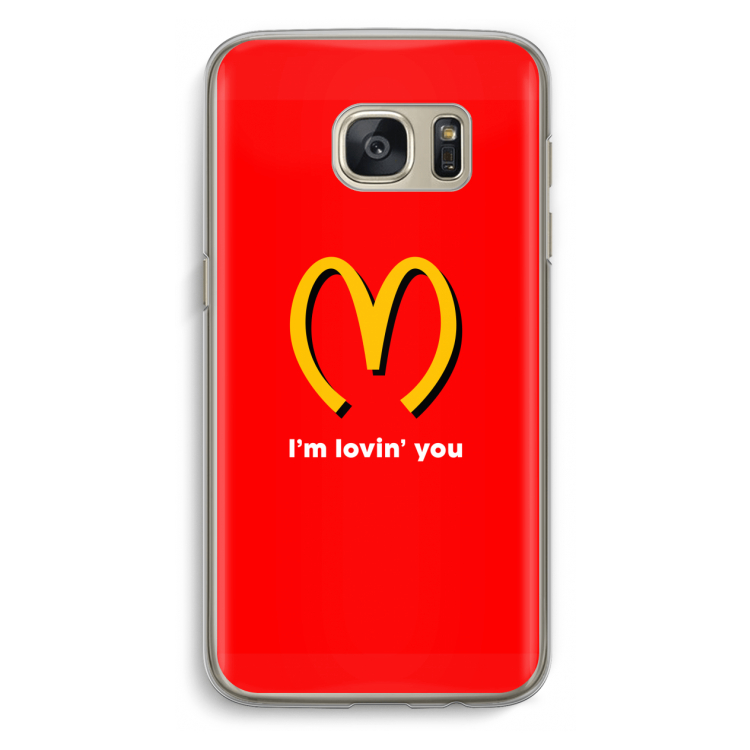I'm lovin' you: Samsung Galaxy S7 Transparant Hoesje